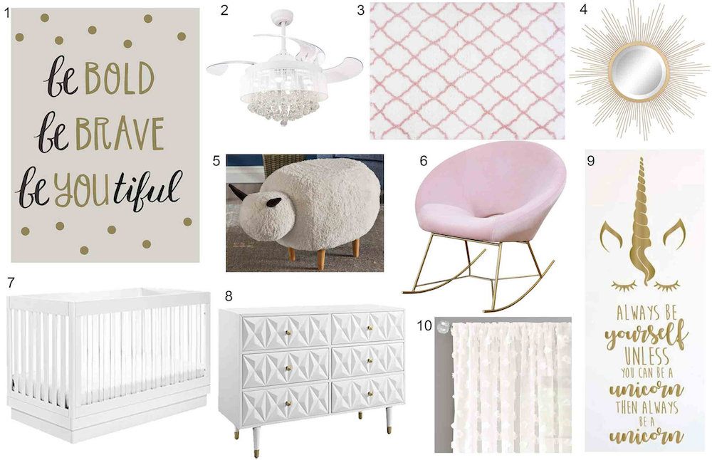 baby-nursery-with-gold-and-white