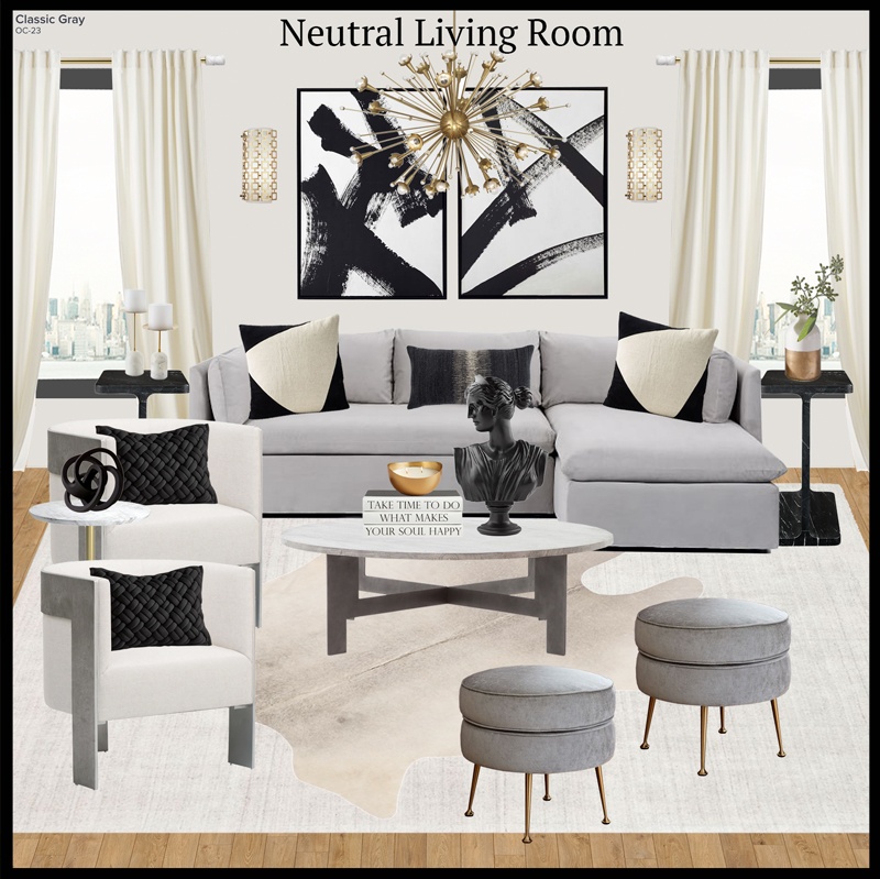 How to get the look of a Neutral Living Room like a Designer