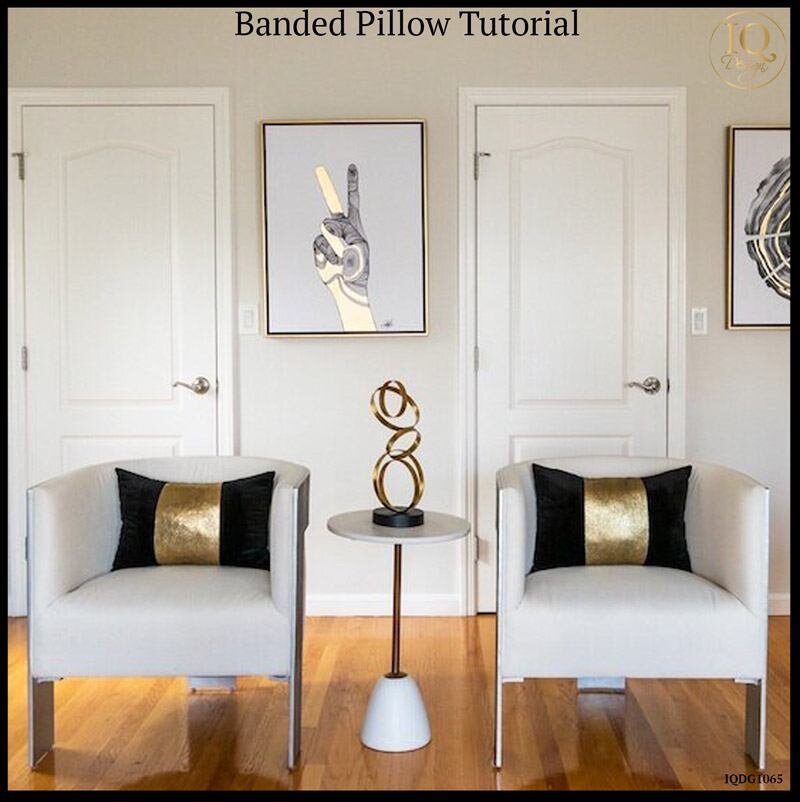 How to Make a Banded Pillow a la Kelly Hoppen