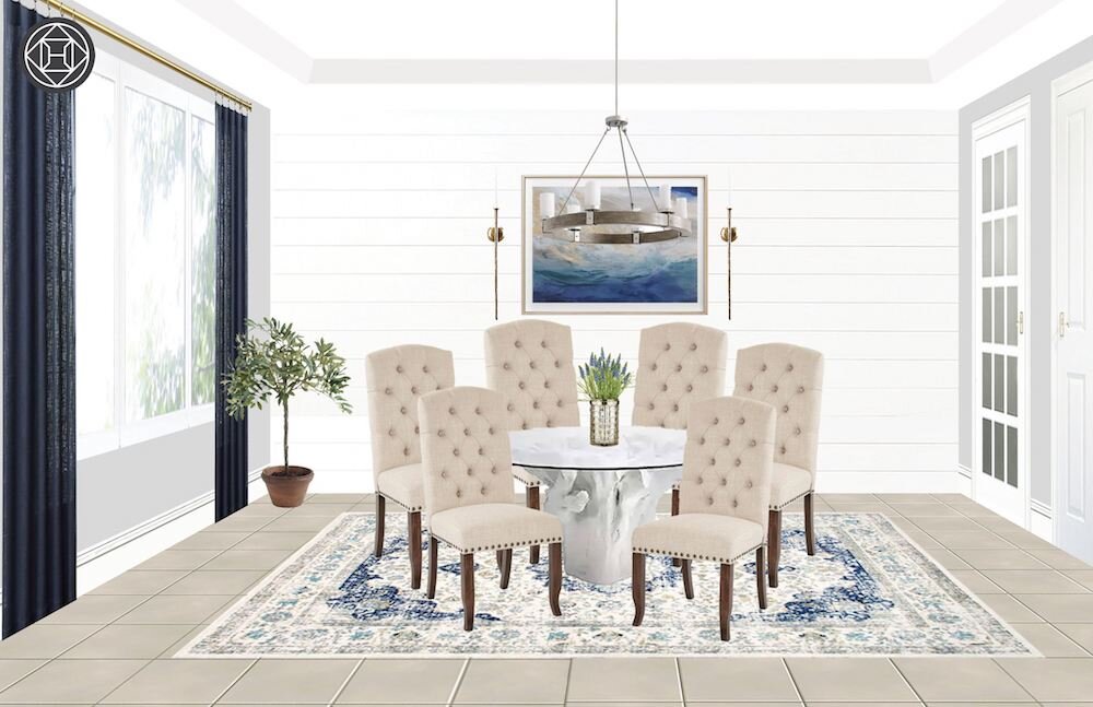 shiplap-wall-with-navy-drapes-and-tufted-chairs