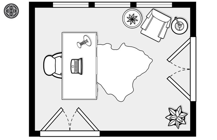 floor-plan-for-office-design-with-hide-rug