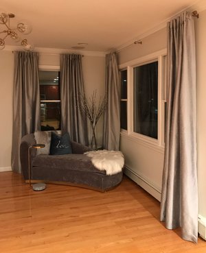 living-room-with-gray-drapery-panels