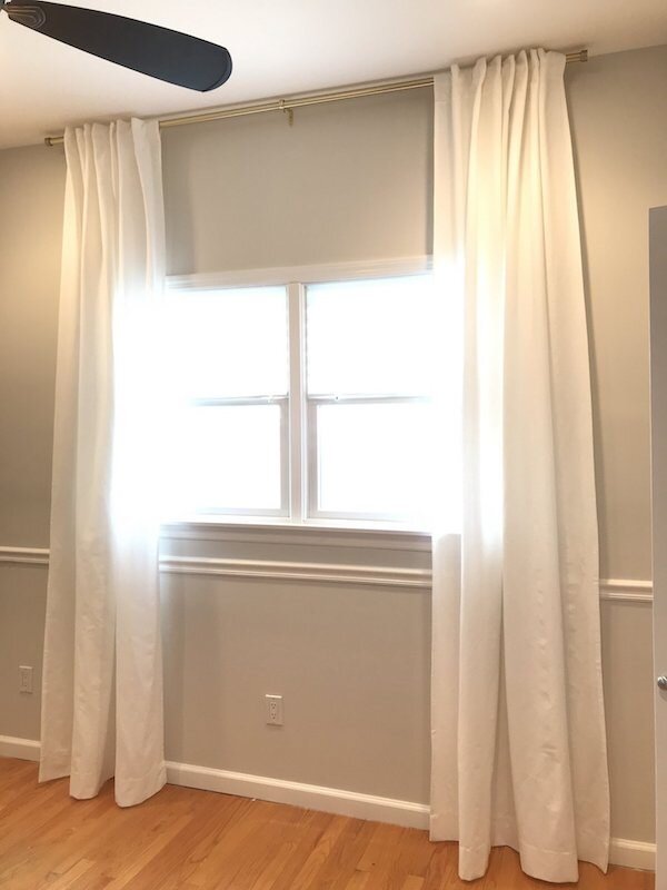 white-curtains-on-gold-rod-diy-ikea-hack