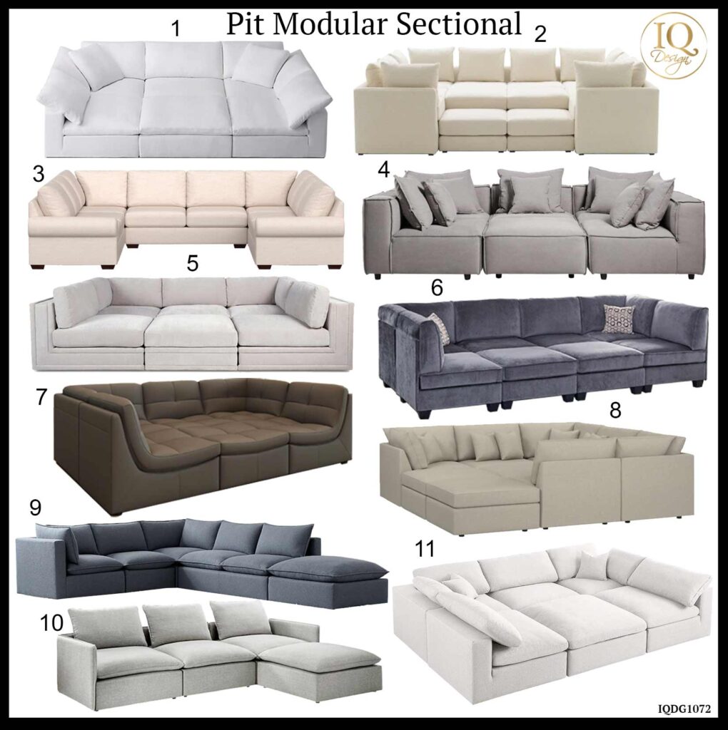 modular and pit sectional options